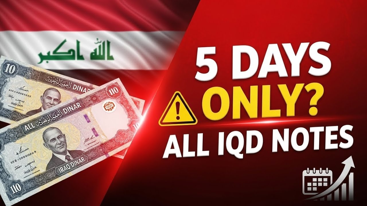 Iraqi Dinar 2026 🚨 5 Day FULL Exchange Window for ALL Notes   IQD Update Today