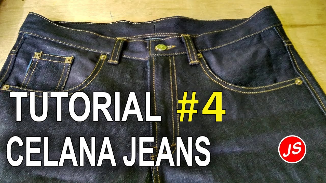 Membuat Kantong / Saku Depan | Cara Menjahit Celana Jeans #4