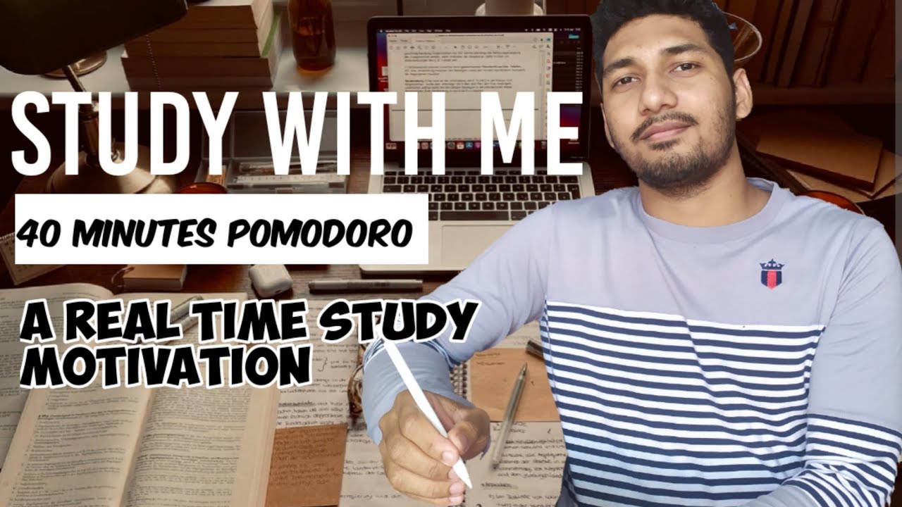 REAL TIME study with me- 40 minutes pomodoro| no background music& noise