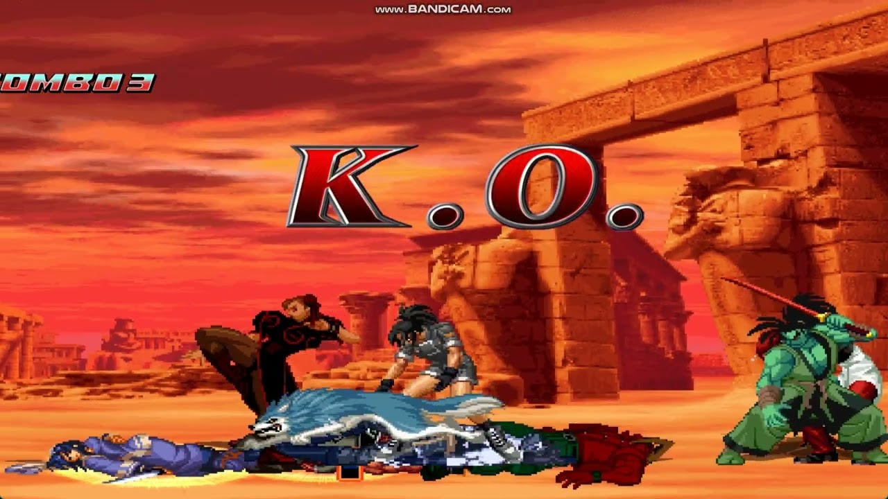 Rasetsumaru/Orochi Iori/Shadow Lady/Orochi Leona vs. Shadow Jago/Shadow Nash/Rera/Enja