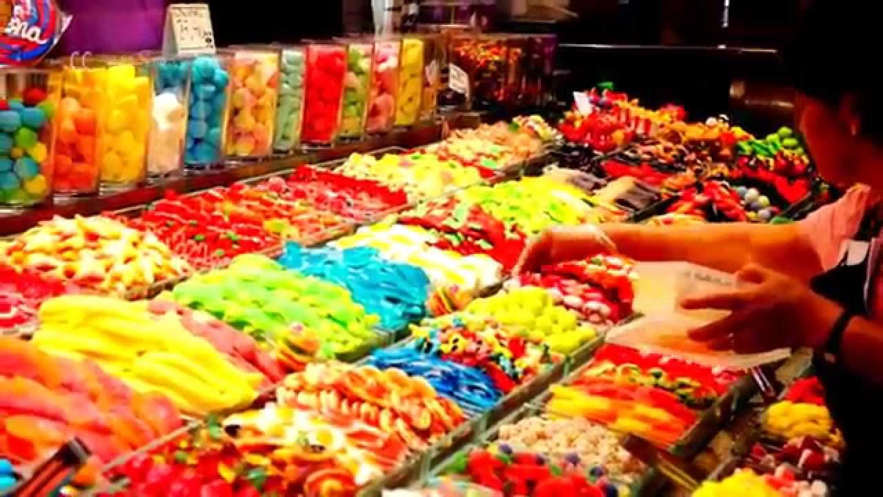 Sweet Candy Market in Barcelona