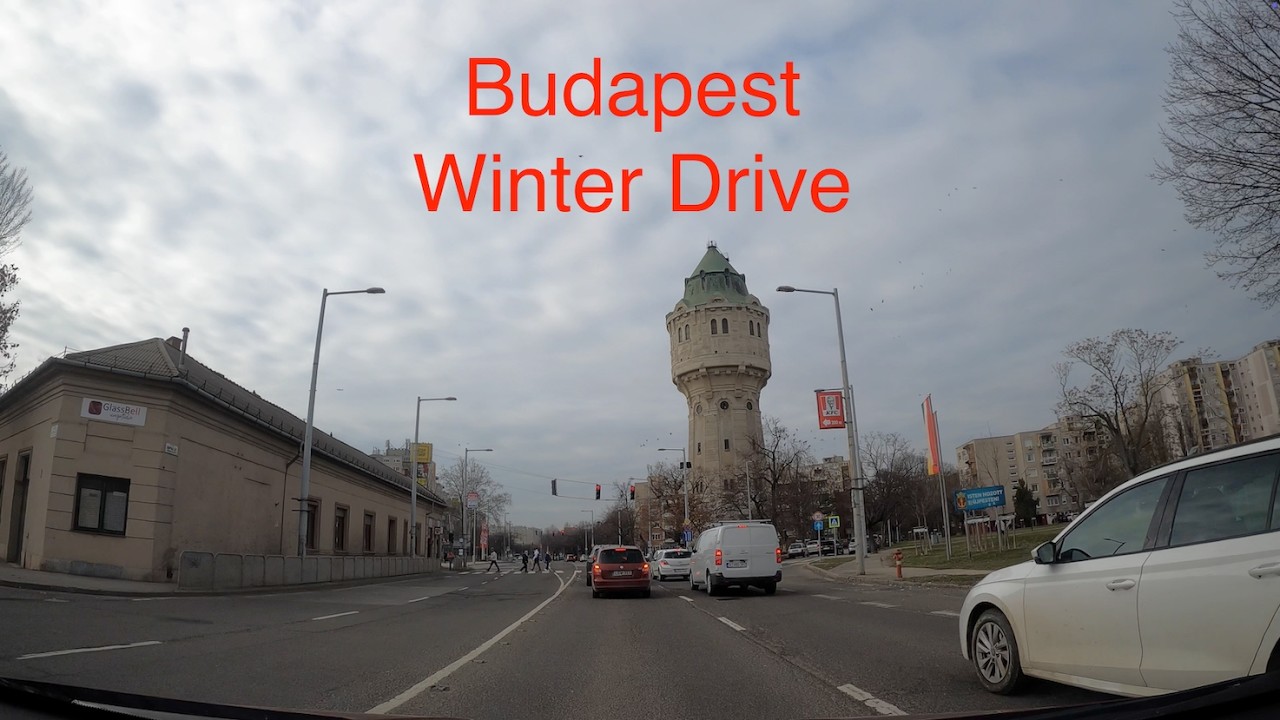 Budapest, Hungary - Winter Drive (4K)