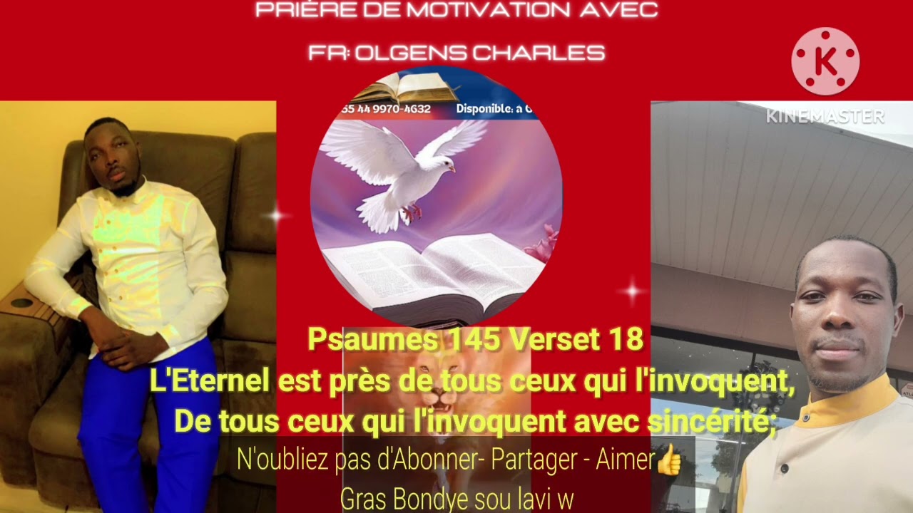 PRIÈRE DE MOTIVATION 👉INVOQUEZ L'ETERNEL Avec SINCÉRITÉ 