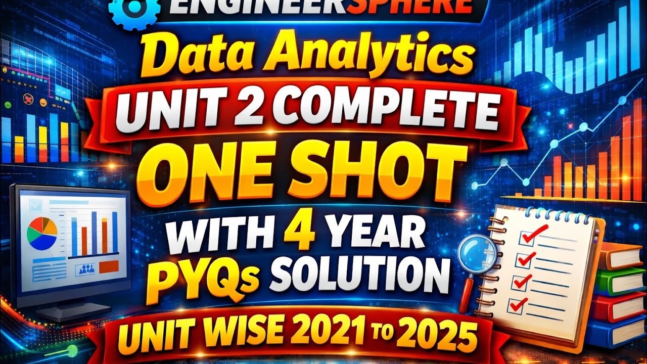 Data Analytics Unit 2 one shot 🔥 | da Unit 2 one shot | Explained in Simple Words | Engineersphere 🚀