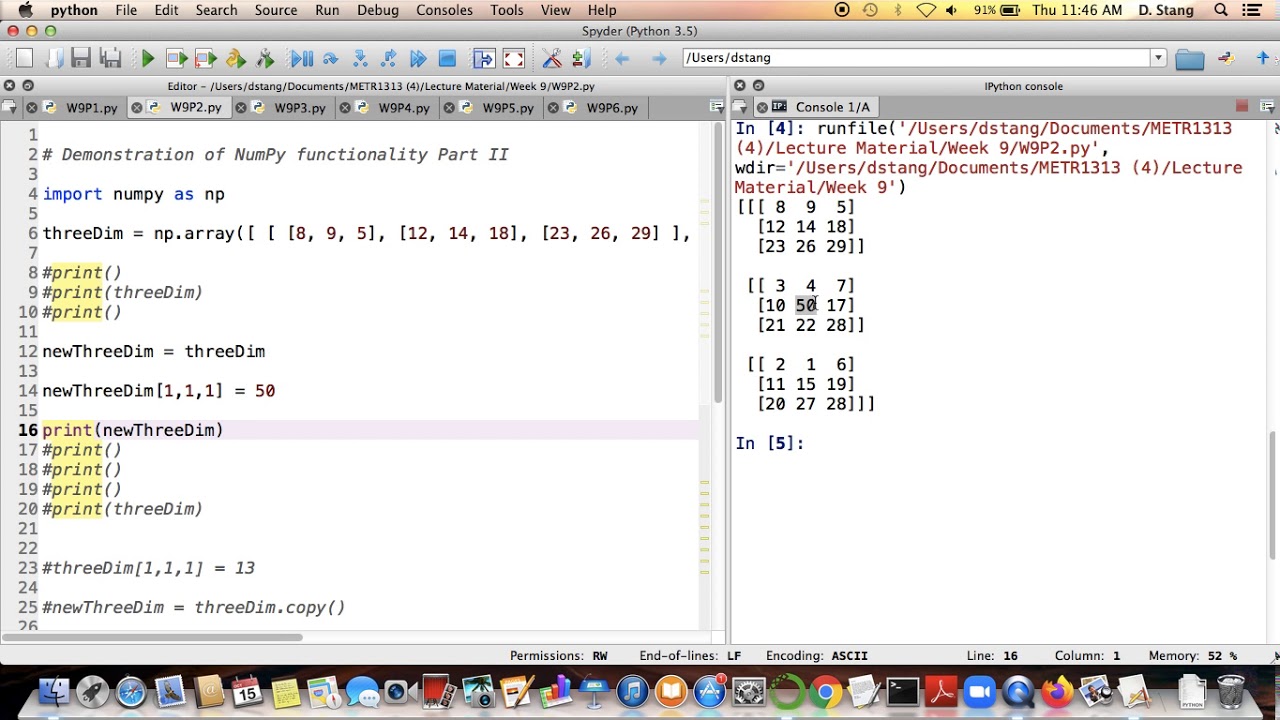 METR1313 - Week 9 - Segment 3 (p1 / 2): Duplicating Arrays in Python