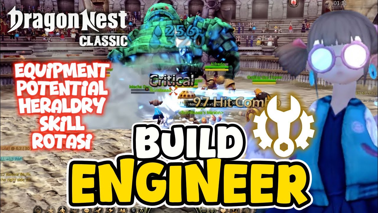 BUILD ENGINEER (40) EQUIPMENT-STATS-POTEN-SUFFIX-SKILL-HERALDRY-ROTASI - DRAGON NEST CLASSIC