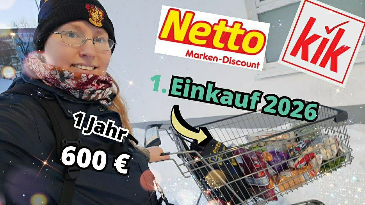 Der 1. Einkauf im neuen Jahr 🛒Food Haul Vlog 💰 1 Jahr mit 600€ Budget-Challenge #sparen 2026 -Teil 4