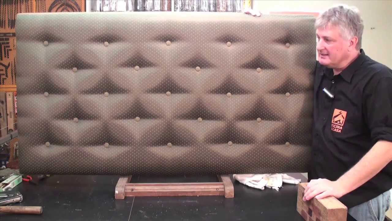Cabeceira de cama com capitone #DIY  #oficinadecasa