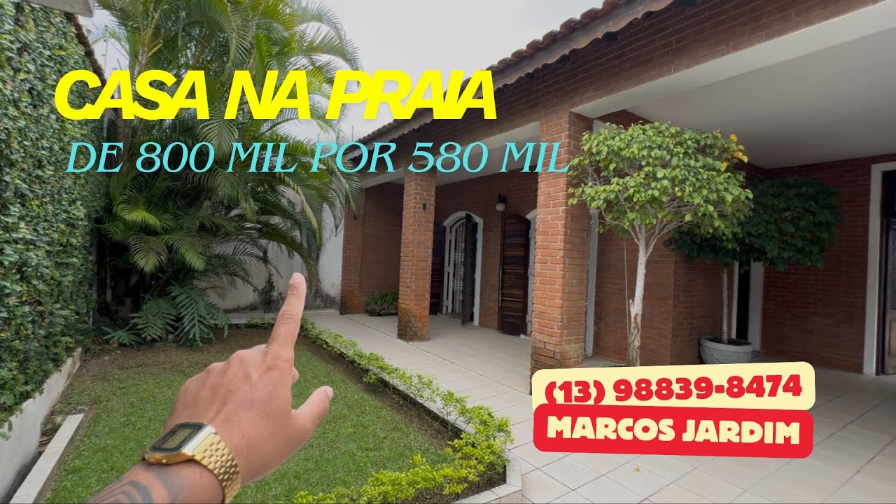 Casa na Praia de 800 mil reais por 580 mil reais 