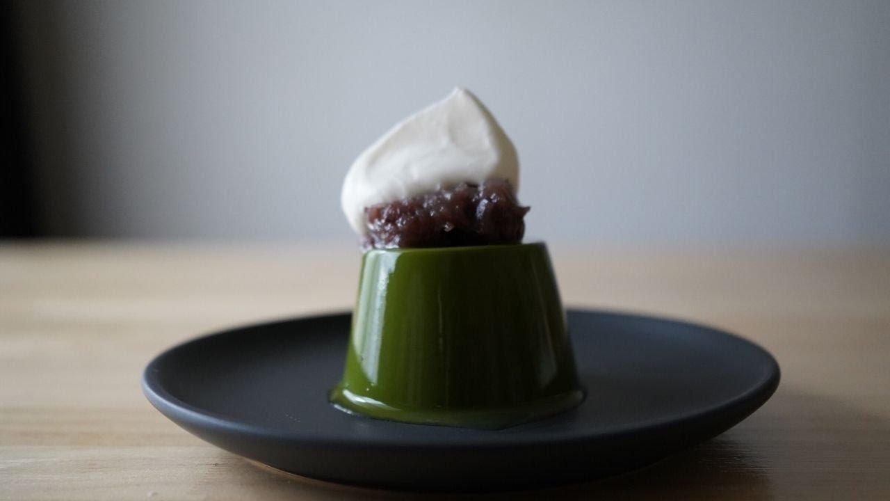 ぷるぷる抹茶プリンの作り方。卵なしゼラチンなし。Matcha Pudding recipe