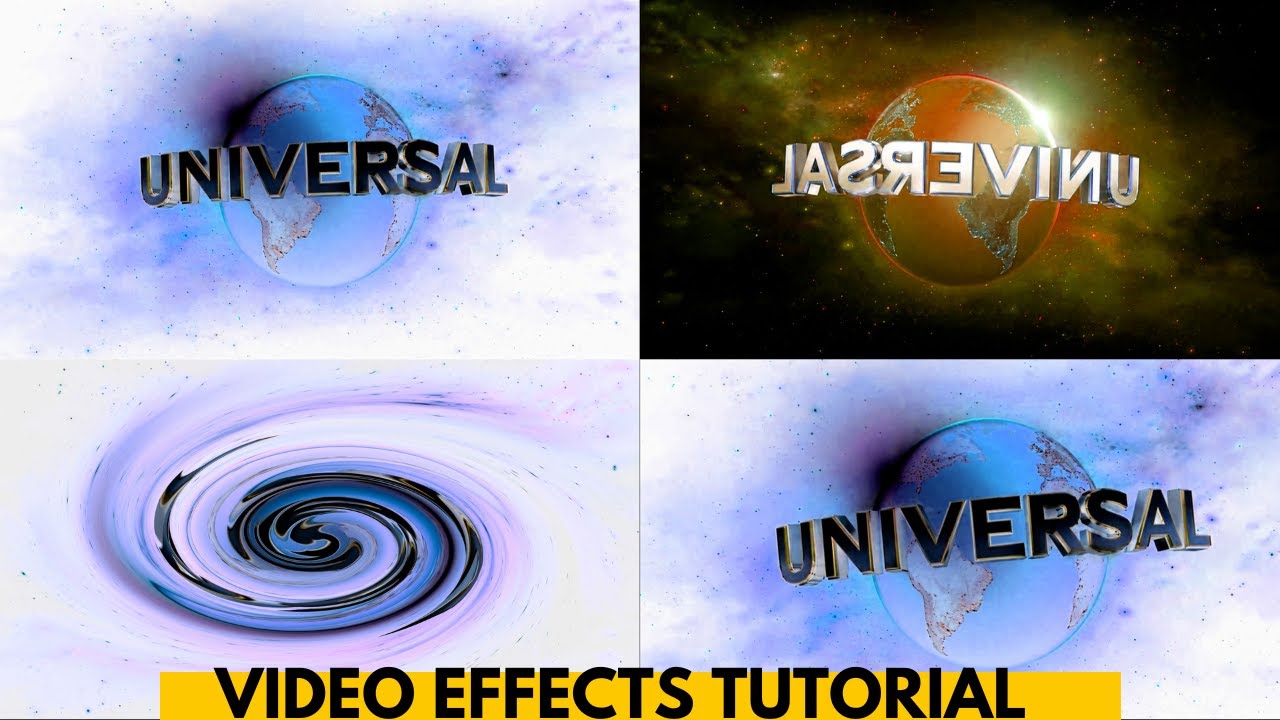 (VIDEO TUTORIAL) UNIVERSAL STUDIOS Intro IN DIFFERENT Effects PART 2 - SUPER Cool Audio/Video Edit