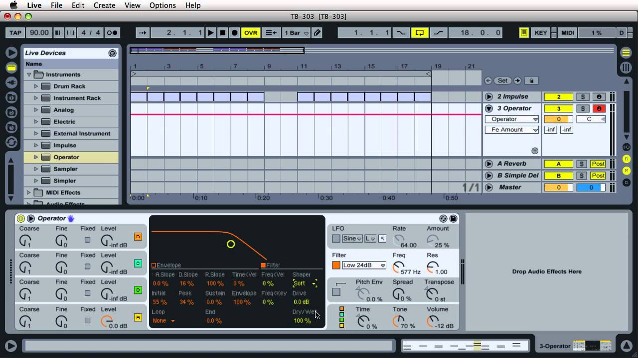 #34 TB-303 with Operator :: Ableton Live