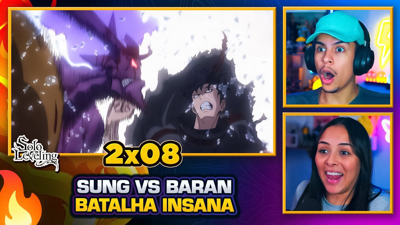 SUNG JIN WOO vs BARAN | Solo Leveling | 2X08 | [Casal Jounin React] 🔥
