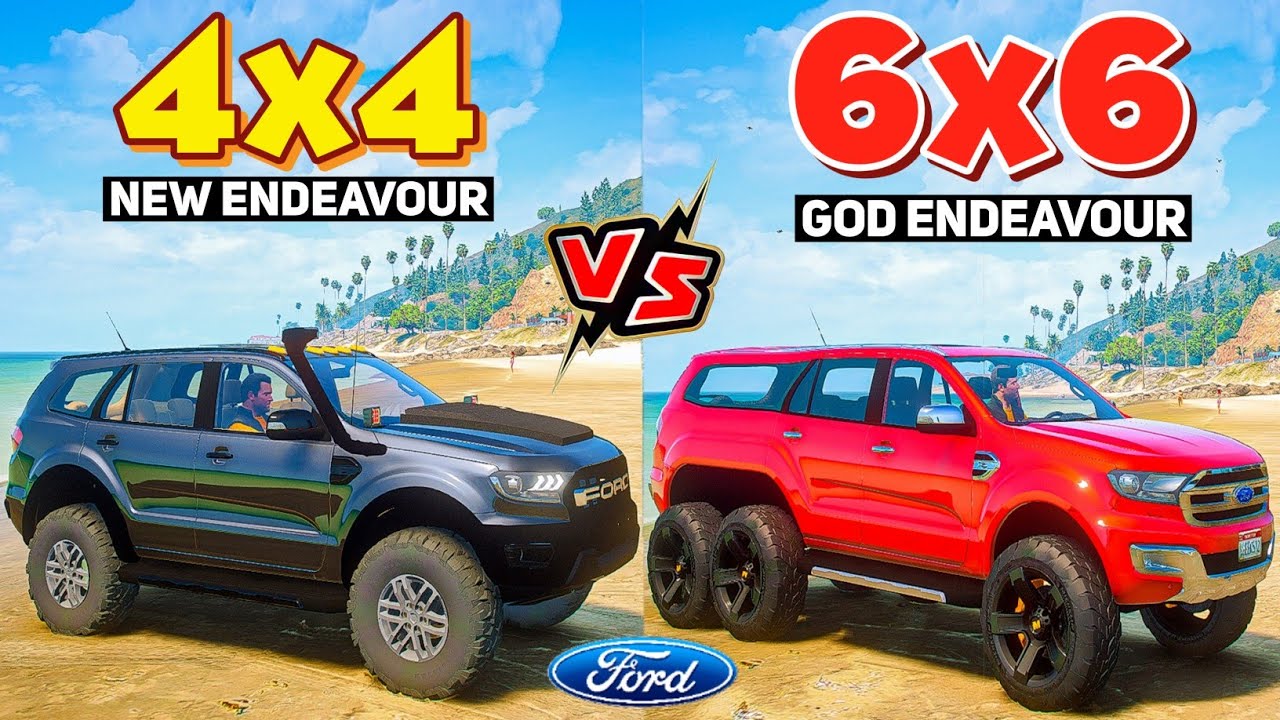 GTA 5: New 4x4 Endeavour Vs Monster 6x6 Endeavour 🔥 8 Impossible Challenges! GTA 5 MODS!