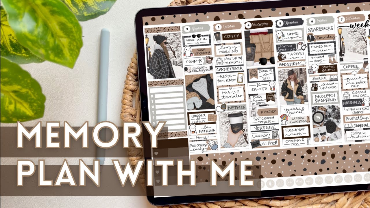 PLAN WITH ME 🤎 | Digital Memory Planning Jan 2-8 | GoodNotes 5