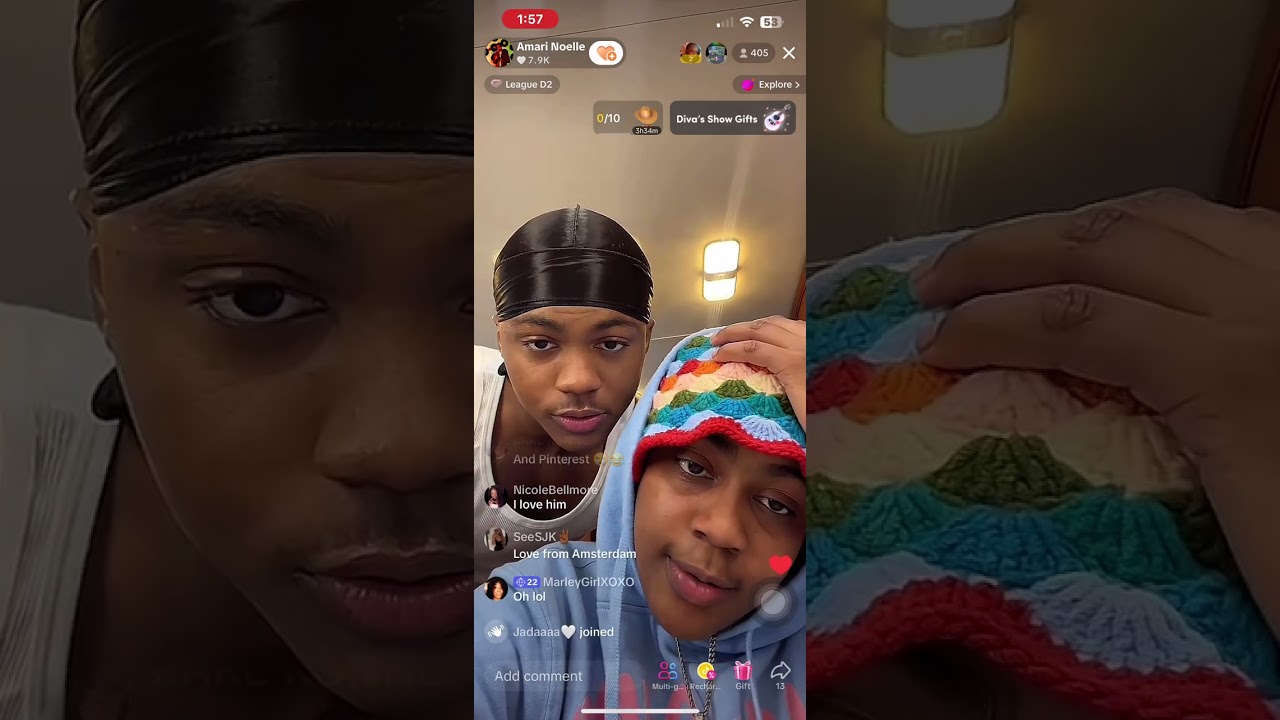 Amari Noelle TikTok live with Ahmad Ferguson March 2, 2024