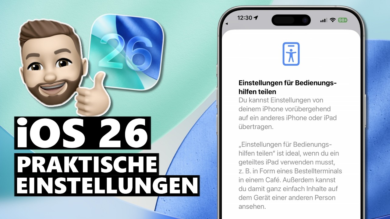 Praktische iOS 26 Einstellungen