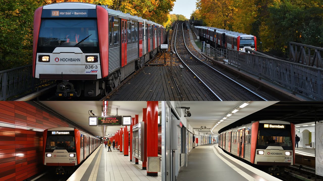 Hochbahn Hamburg #2: DT3E und DT3N im Einsatz auf der U1+U3 im Herbst 2020 (+Mitfahrt mit 80 Km/h)