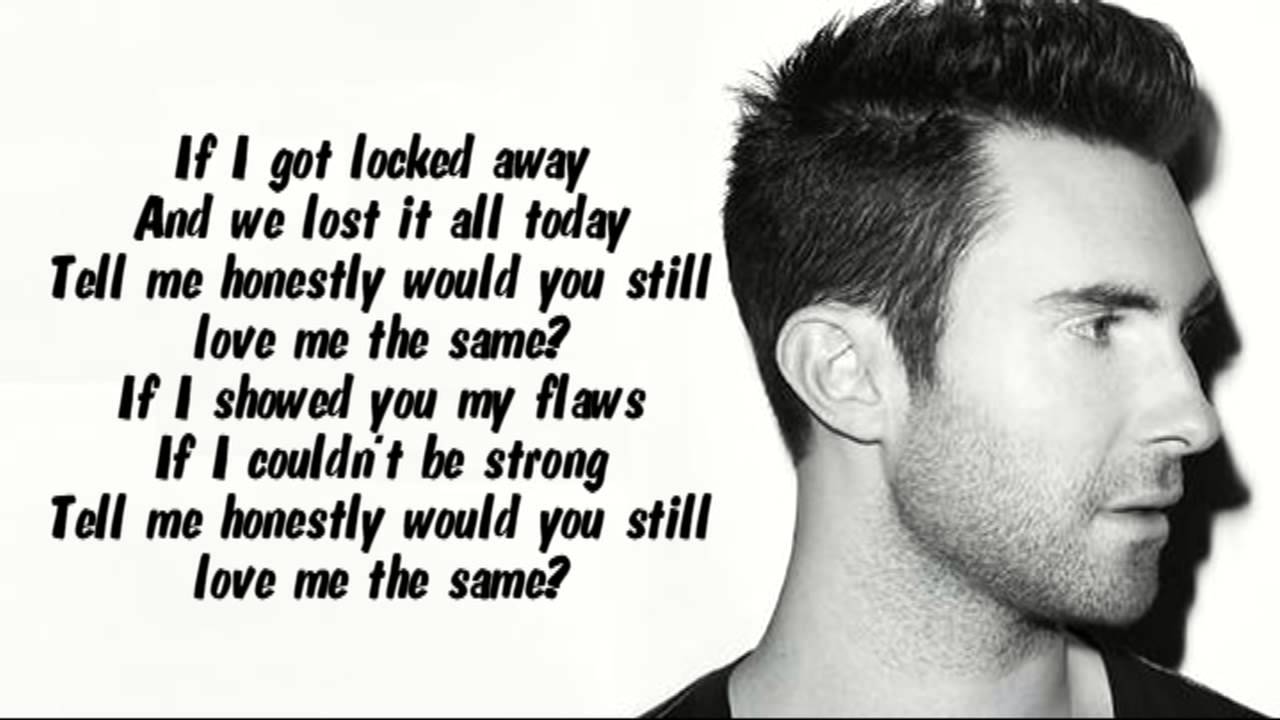Adam Levine  - Locked Away (lyrics)