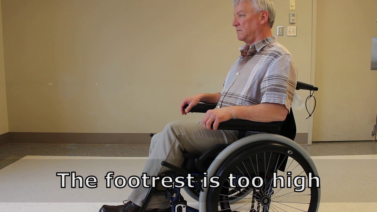 How to recognize when footrests are too high or too low