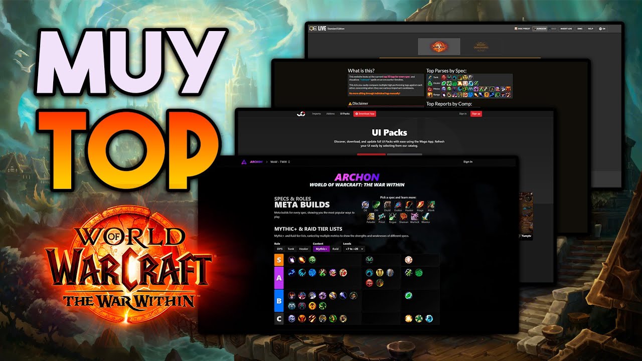 NECESITAS conocer estas PÁGINAS WEB para WoW (World Of Warcraft)