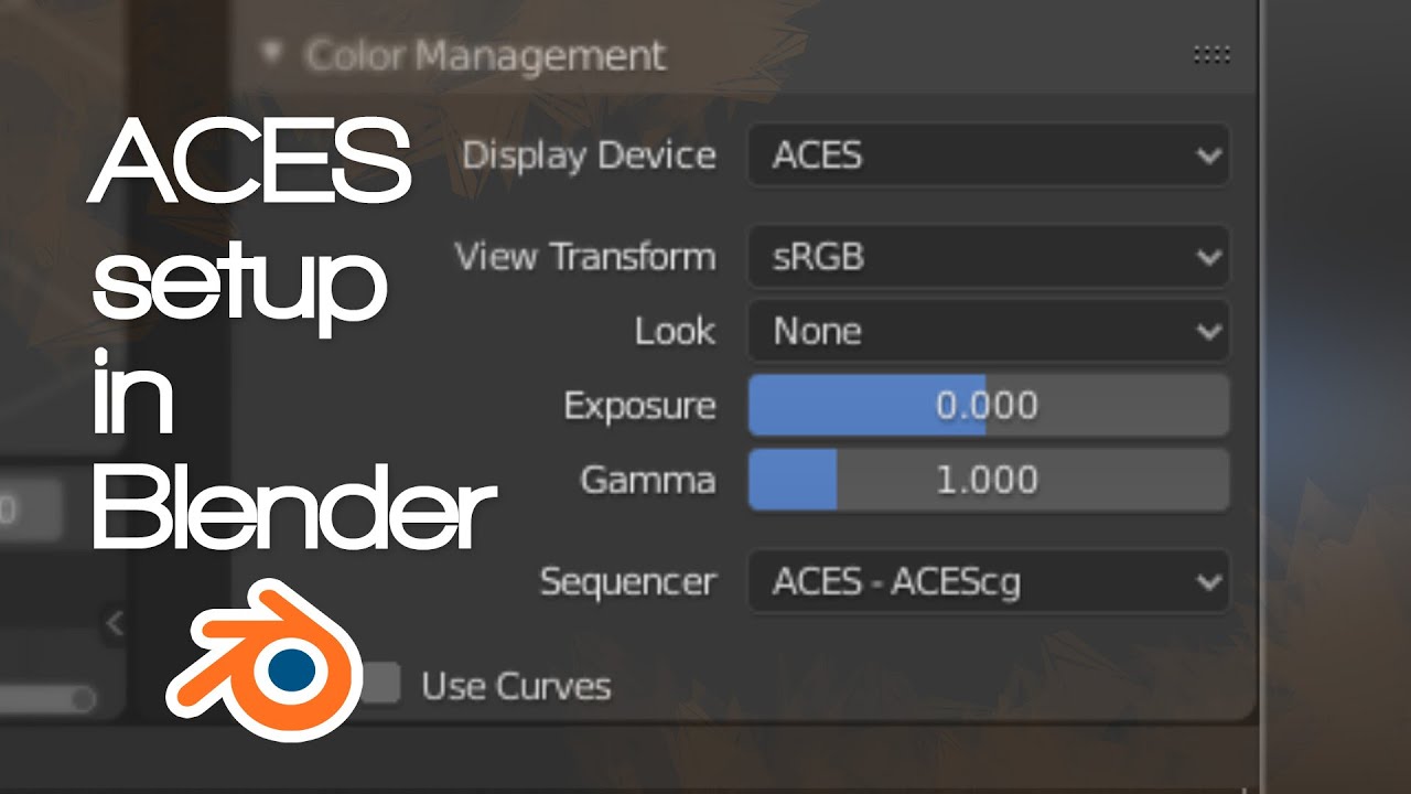 Setup ACES in Blender