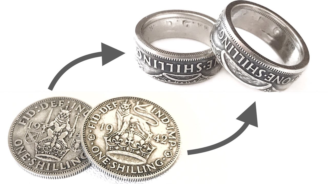 British coins into Amazing rings! WOW!