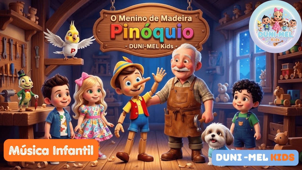 PINÓQUIO: O Menino de Madeira 🤥🪵 | Música e História Infantil | DUNI-MEL Kids