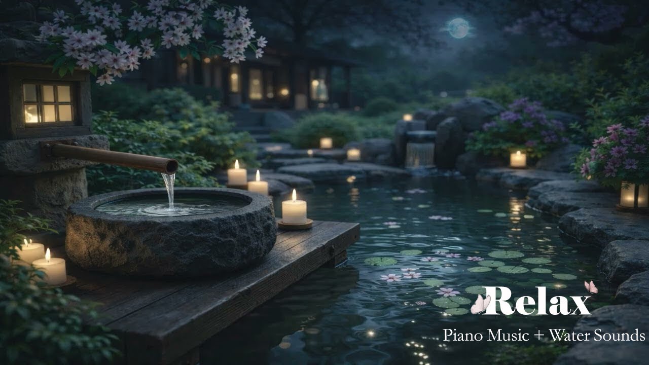 Calming Music Gentle Flow Lotus Piano Soothing Relaxation Calm Breeze Deep Sleep Aura