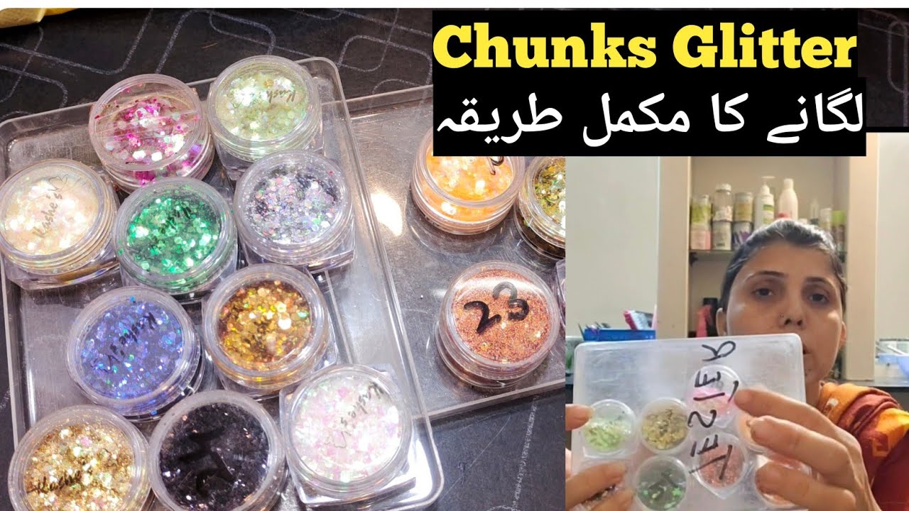 Chunks glitter lagane ka tarika || Chunks glitter review ||