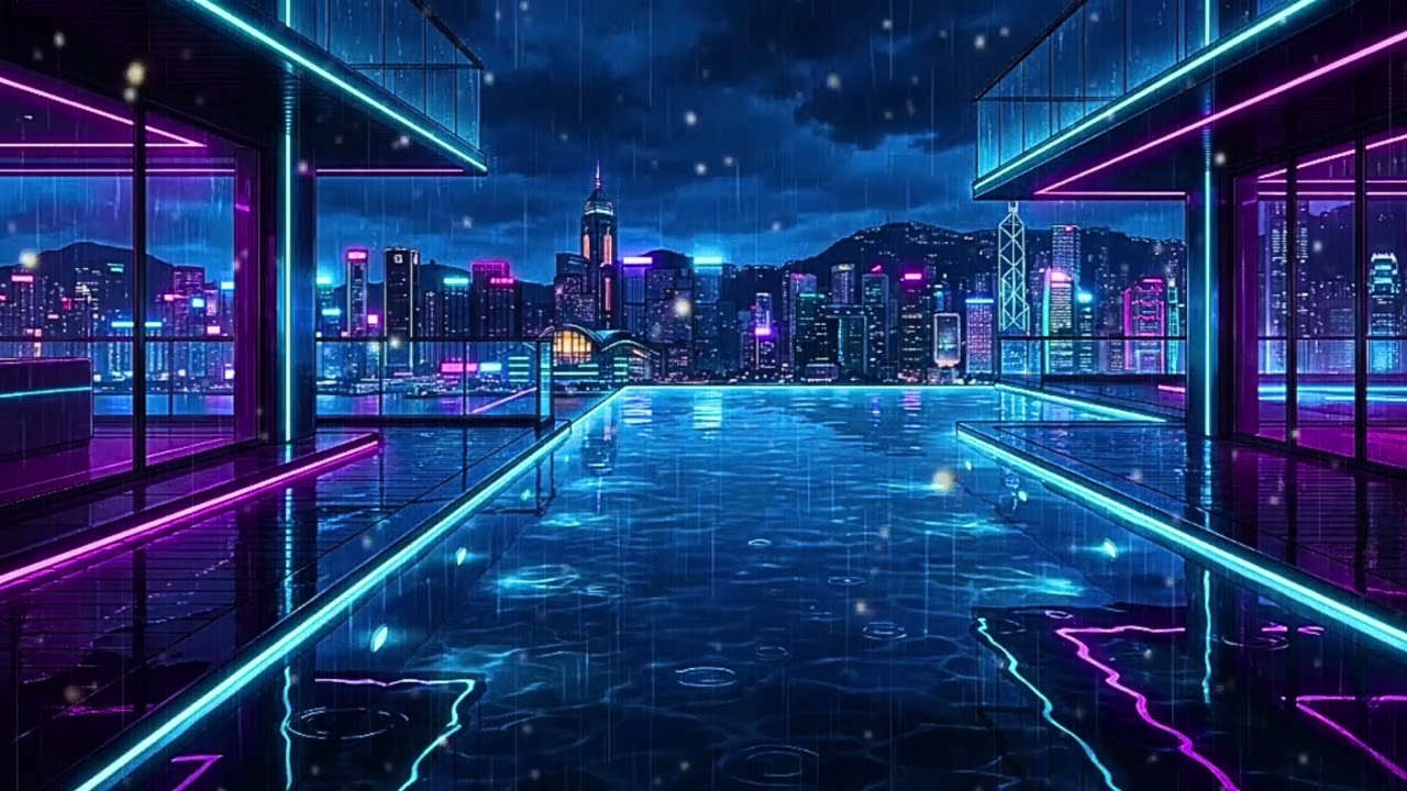 Neon Infinity Rooftop in Hong Kong 🌧️ | Luxury Lo-Fi Beats for Deep Focus & Night Study