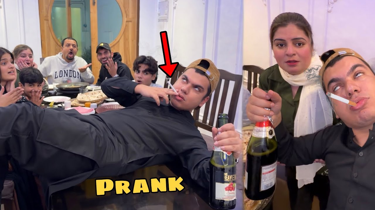 Drunk and Smoking PRANK with Family 😱