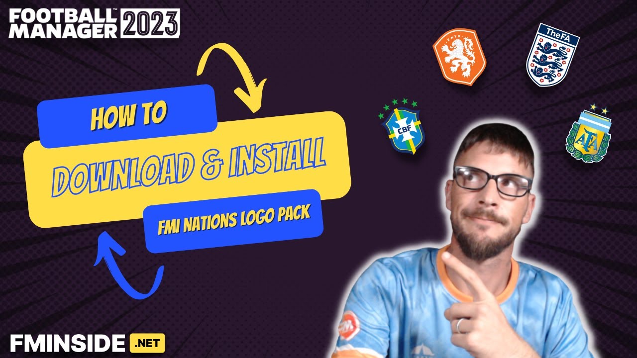 Football Manager 2023 | How to Download & Install FMInside Nations Standard Logo Pack | FM23