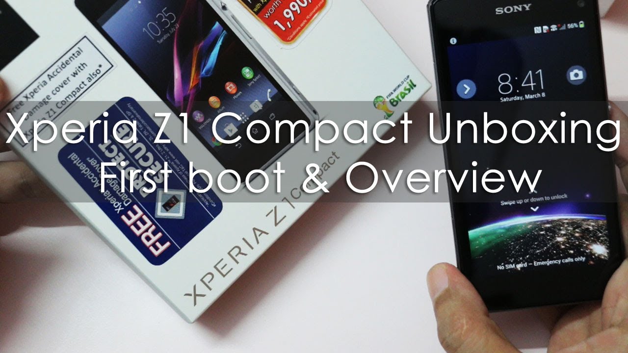 Xperia Z1 Compact Unboxing First Boot & Hands on Overview