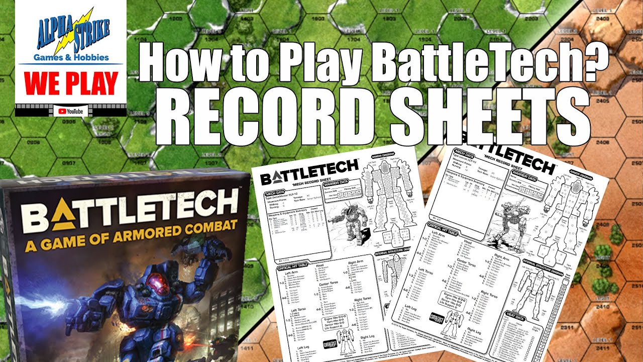 Как играть в BattleTech: Record Sheets