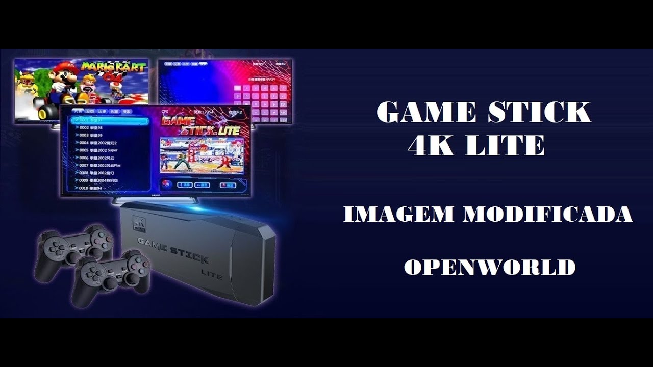 Game Stick 4k Lite / Data Frog Y3 - Imagem Open World V4.0 e V5.0