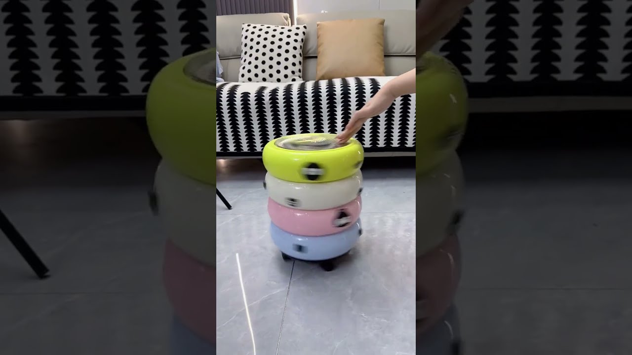 Rolling Donut Trash Can &ndash; Perfect for Living Room, Bedroom & Bathroom! #donuttrashcan
