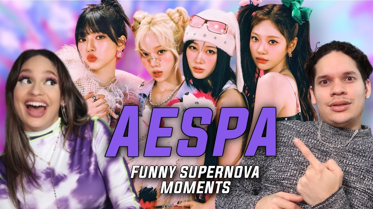 Waleska & Efra React to aespa Funny moments for the first time - Supernova Era