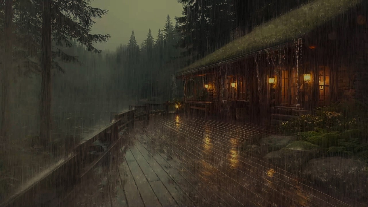 Fall Asleep Fast 🌧️ Powerful Thunder & Rain in the Midnight Forest
