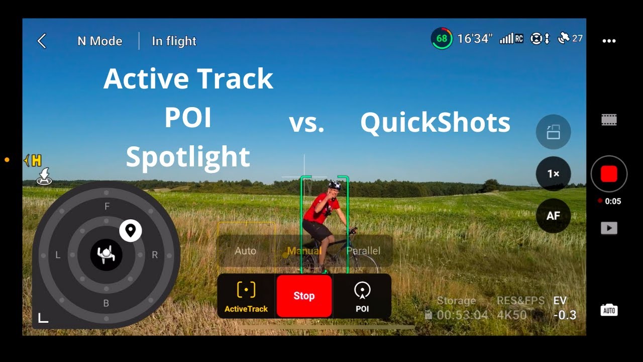 Active Track vs. POI vs. Spotlight vs. QuickShots nagrywamy dronem siebie podczas aktywności