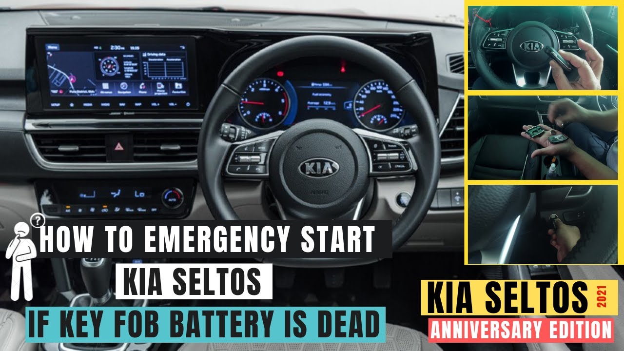 How to emergency start KIA Seltos when key fob battery is dead | no jumper required
