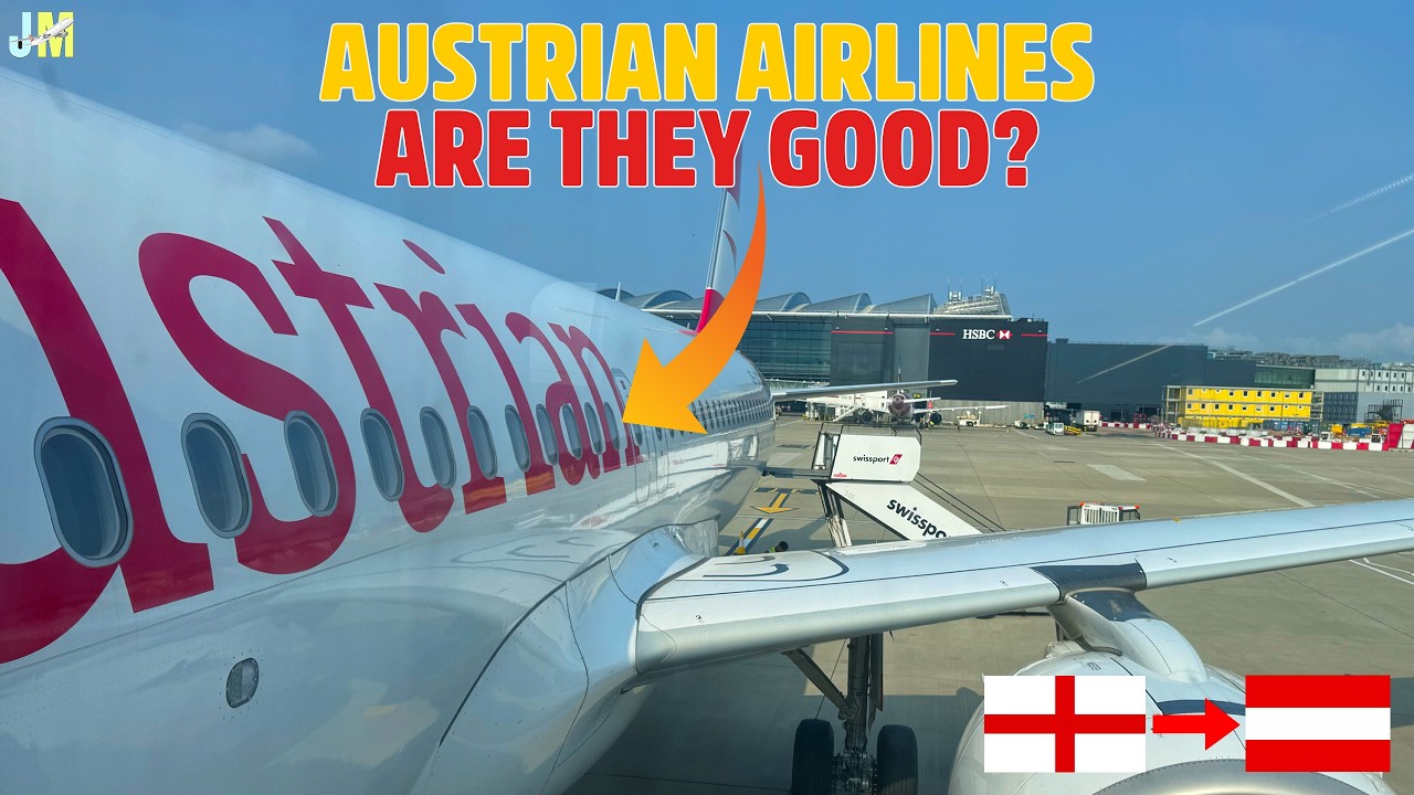 My First Time FLYING Austrian Airlines! Is It Any GOOD? London to Vienna | Airbus A320neo