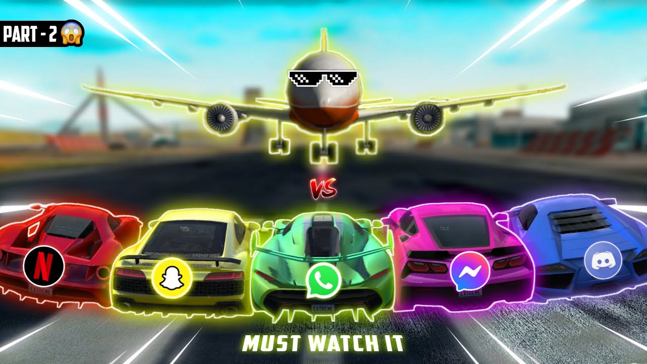 Extreme Car Driving Simulator 2021 | Airplane Vs All Whatsapp Drip Cars | Part - 2