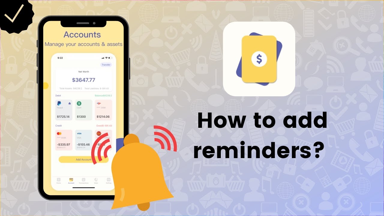 How to add reminders on Spending Tracker-Budget?