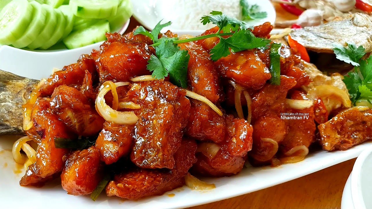 CÁ CHIÊN giòn sốt chua ngọt cách nấu ngon làm món nhậu hay ăn cơm cực hấp dẫn |Nhamtran FV