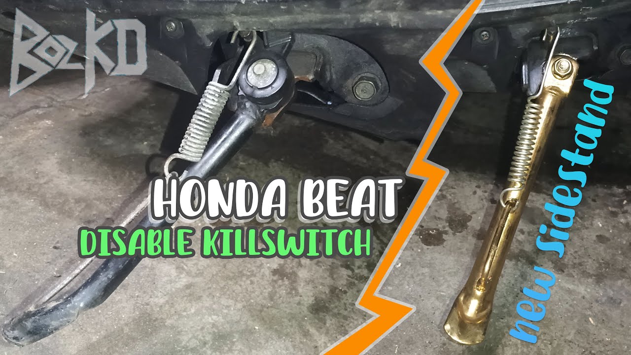 Disable ang killswitch at magpalit tayo ng kulay Gold na sidestand sa Honda BeAT