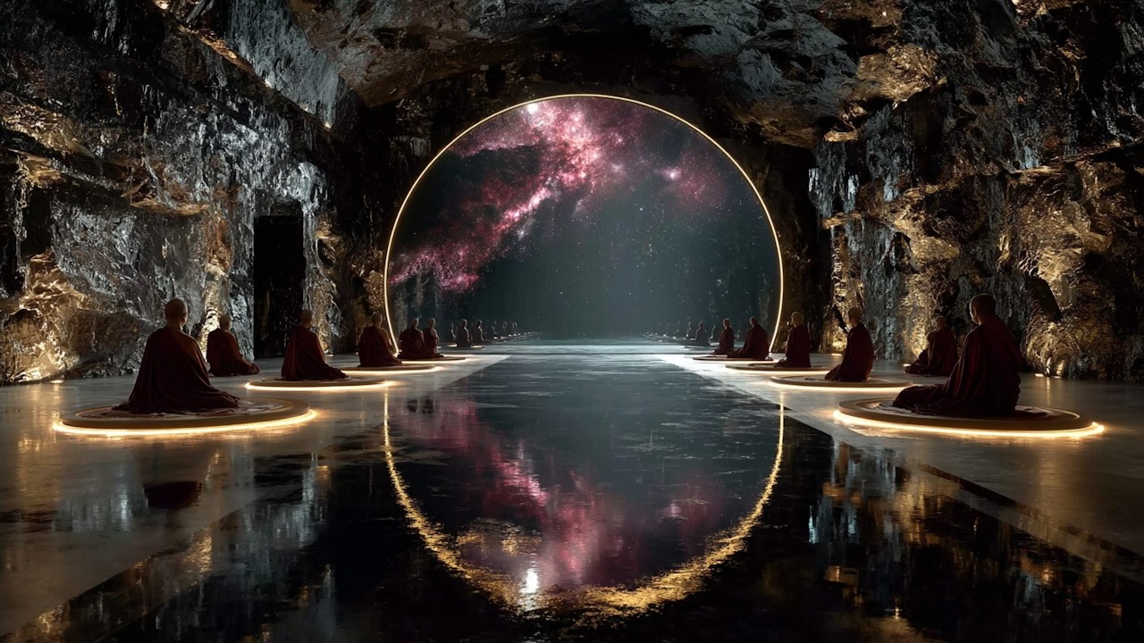 Infinity Echoes: 432Hz Deep Space Meditation | Ancient Obsidian Grotto Ritual