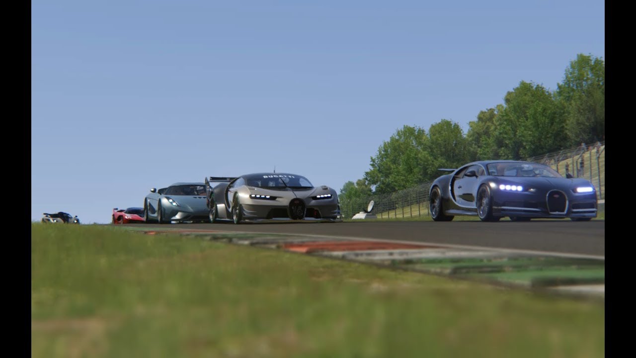 Battle Bugatti Vision GT vs Supercars at Mugello