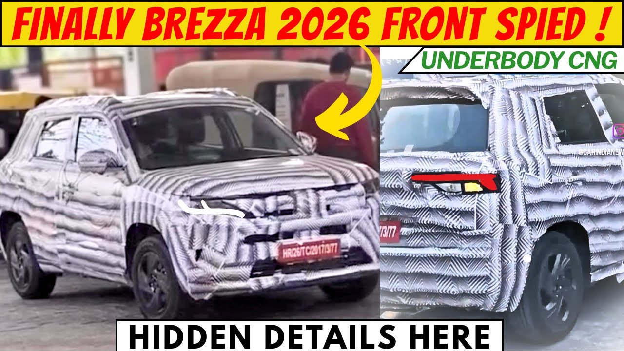 GOOD NEWS🚀 BREZZA Facelift 2025 Front Spied launch date | brezza 2025 features | brezza mileage 2025