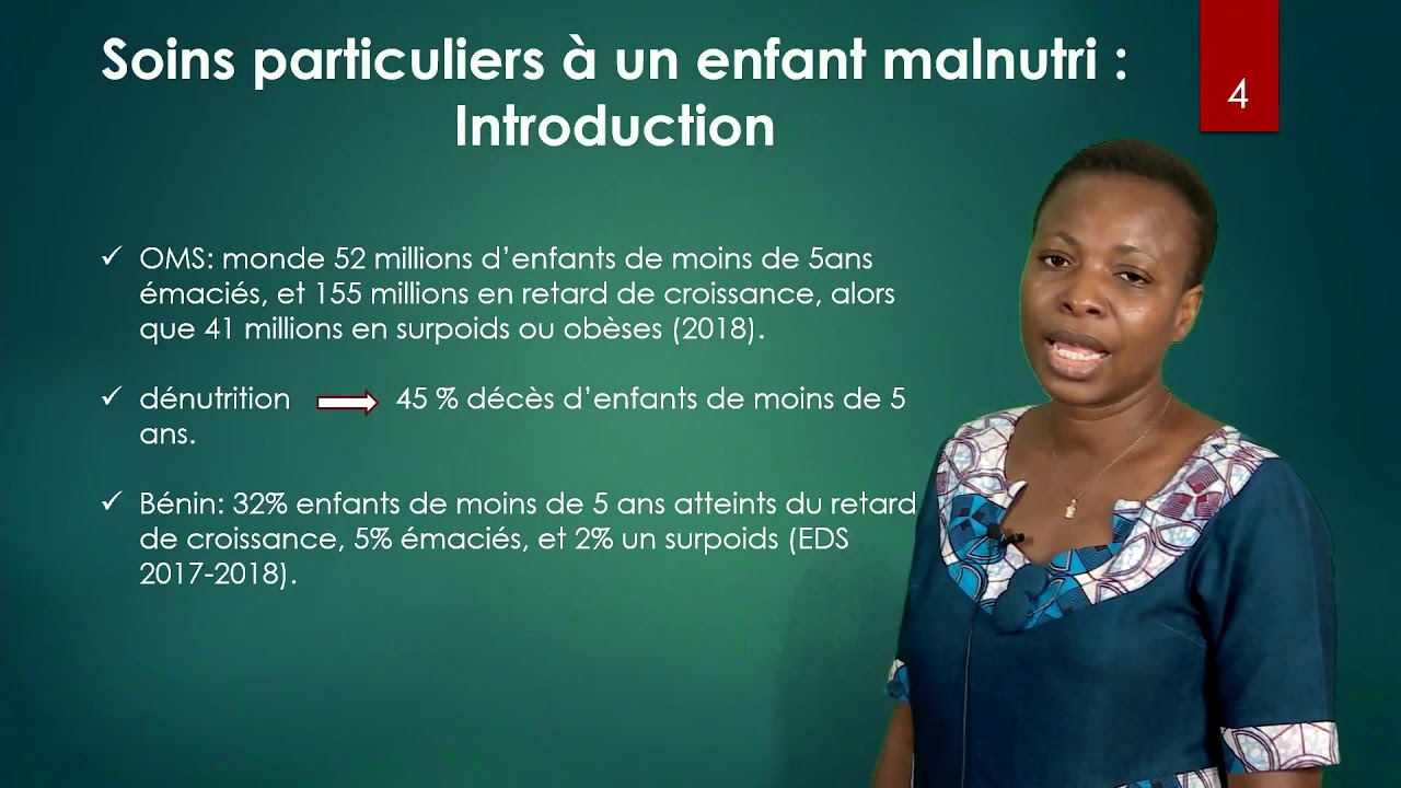 Soins particuliers à un enfant malnutri